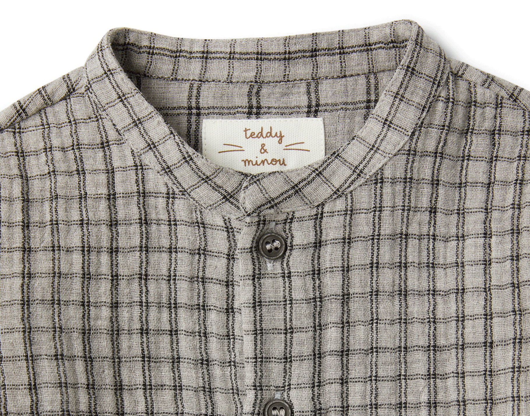 TEDDY & MINOU SHIRT L/S STONE GREY