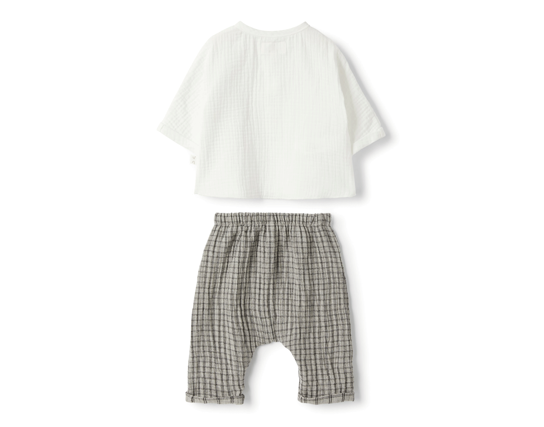 TEDDY & MINOU TWO PIECE SET MILK/STONE GRE