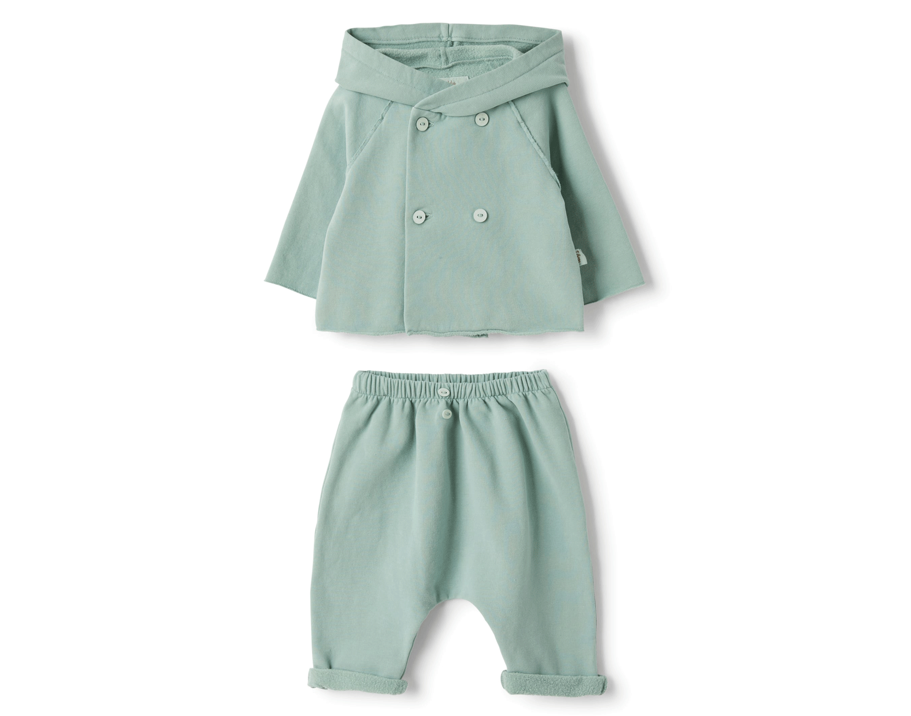 TEDDY & MINOU TWO PIECE SET MINT GREEN