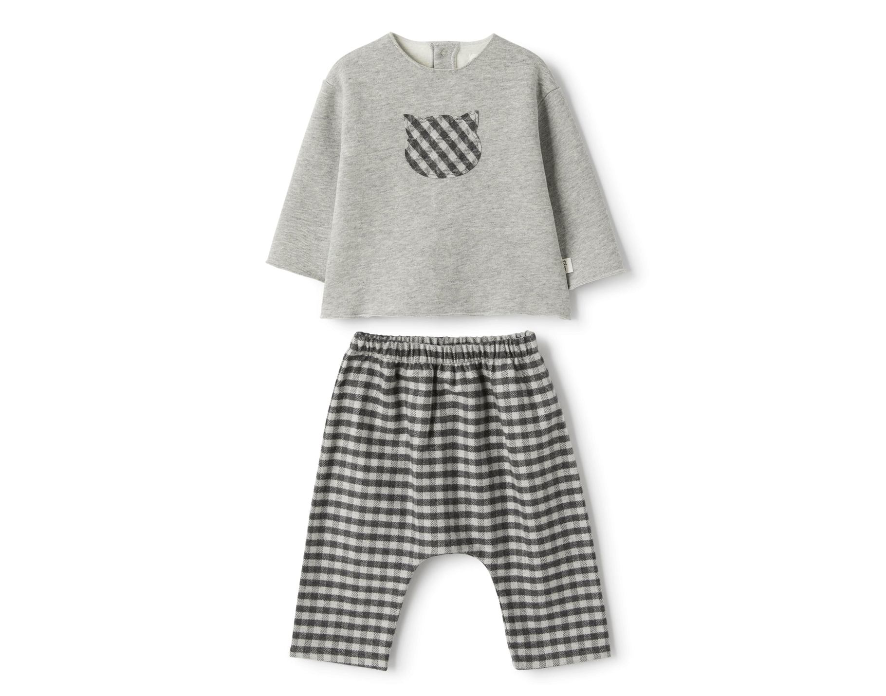 TEDDY & MINOU TWO PIECE SET DARK GREY