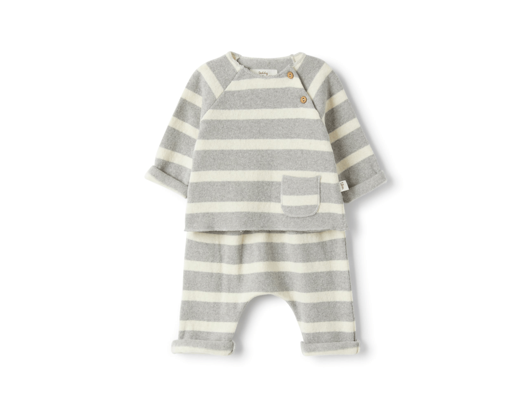 TEDDY & MINOU TWO PIECE SET STONE GREY