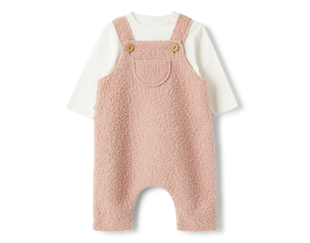 TEDDY & MINOU TWO PIECE SET POWDER ROSE