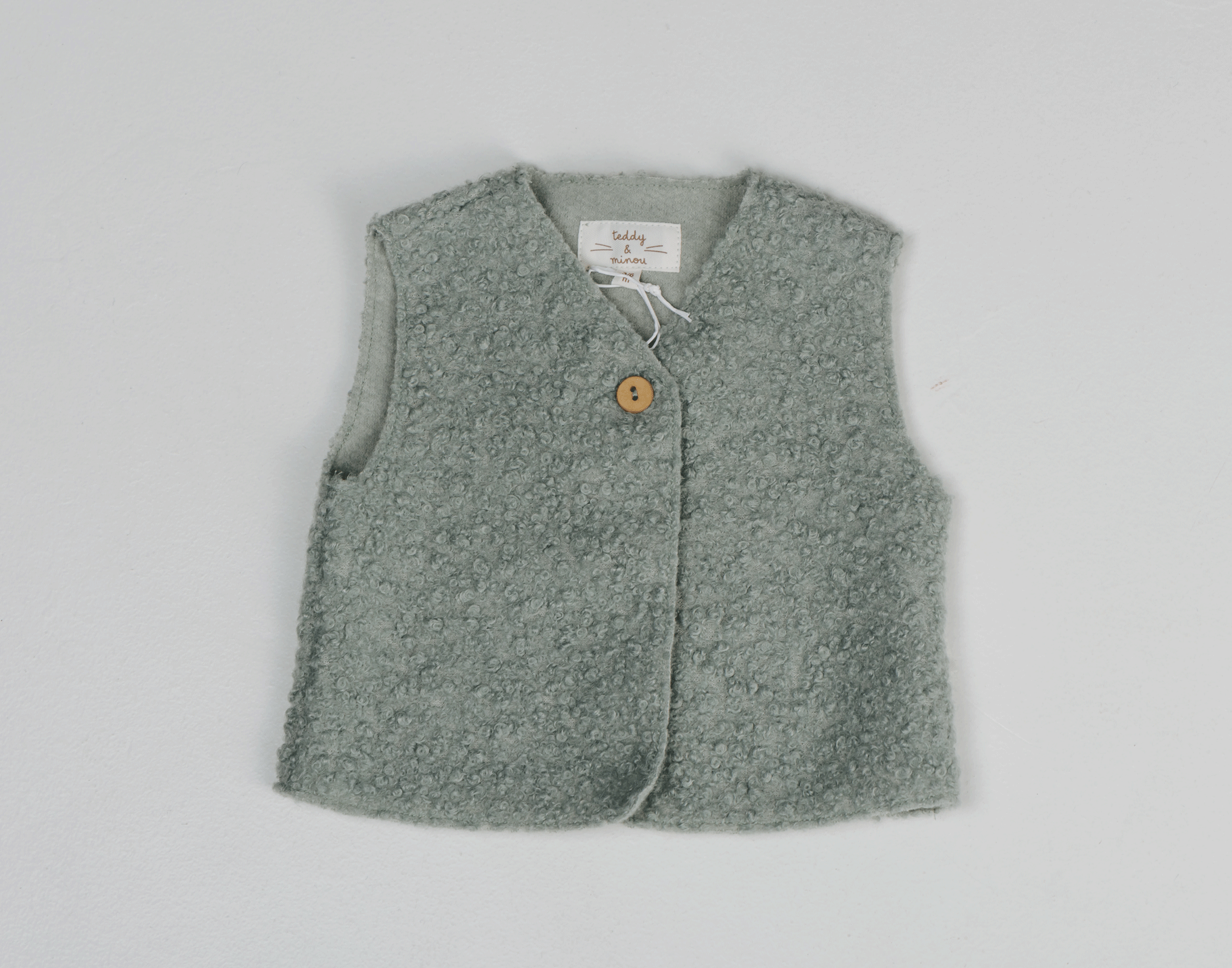 TEDDY & MINOU GILET MINT GREEN