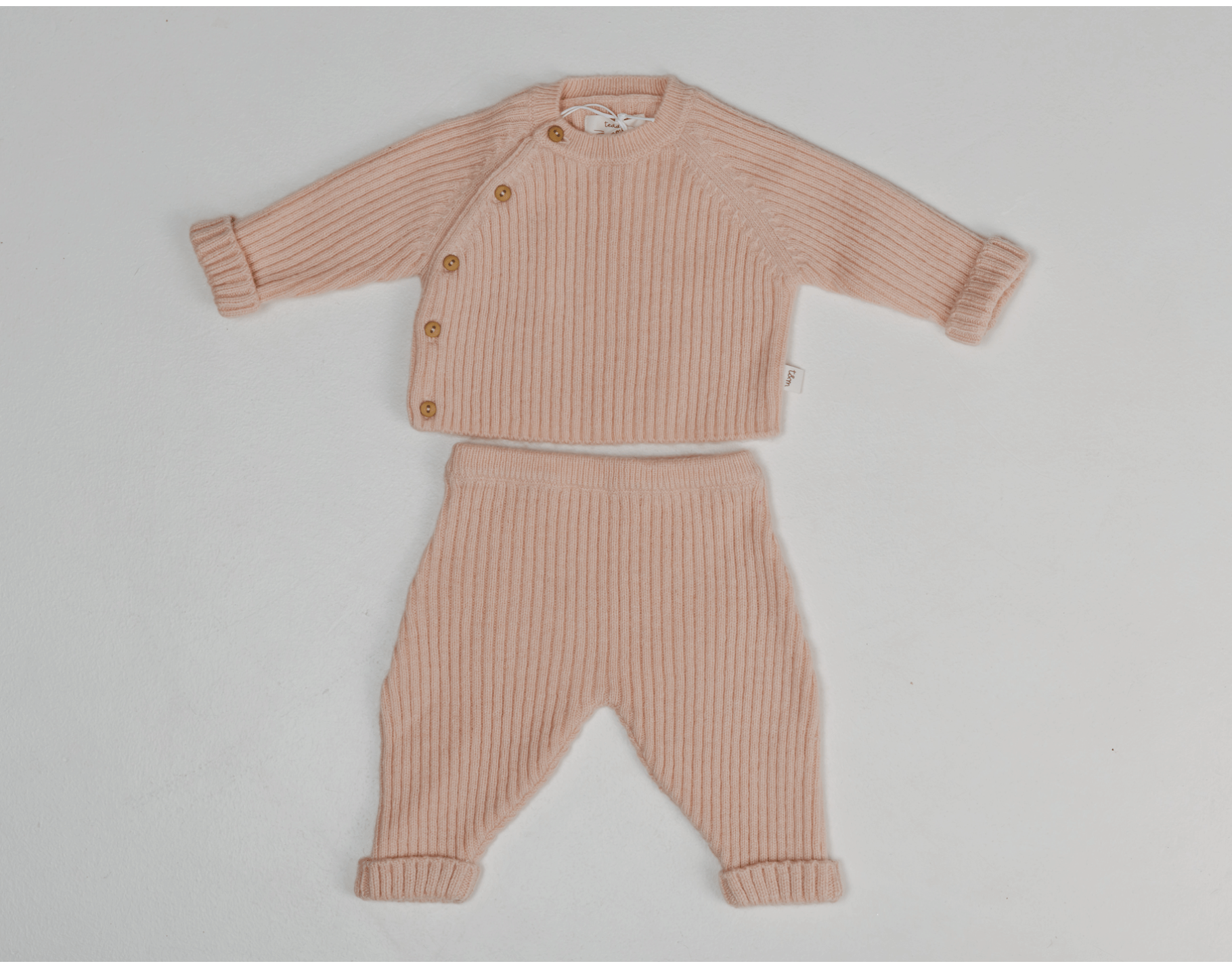 TEDDY & MINOU TWO PIECE SET SMOOTHIE PINK