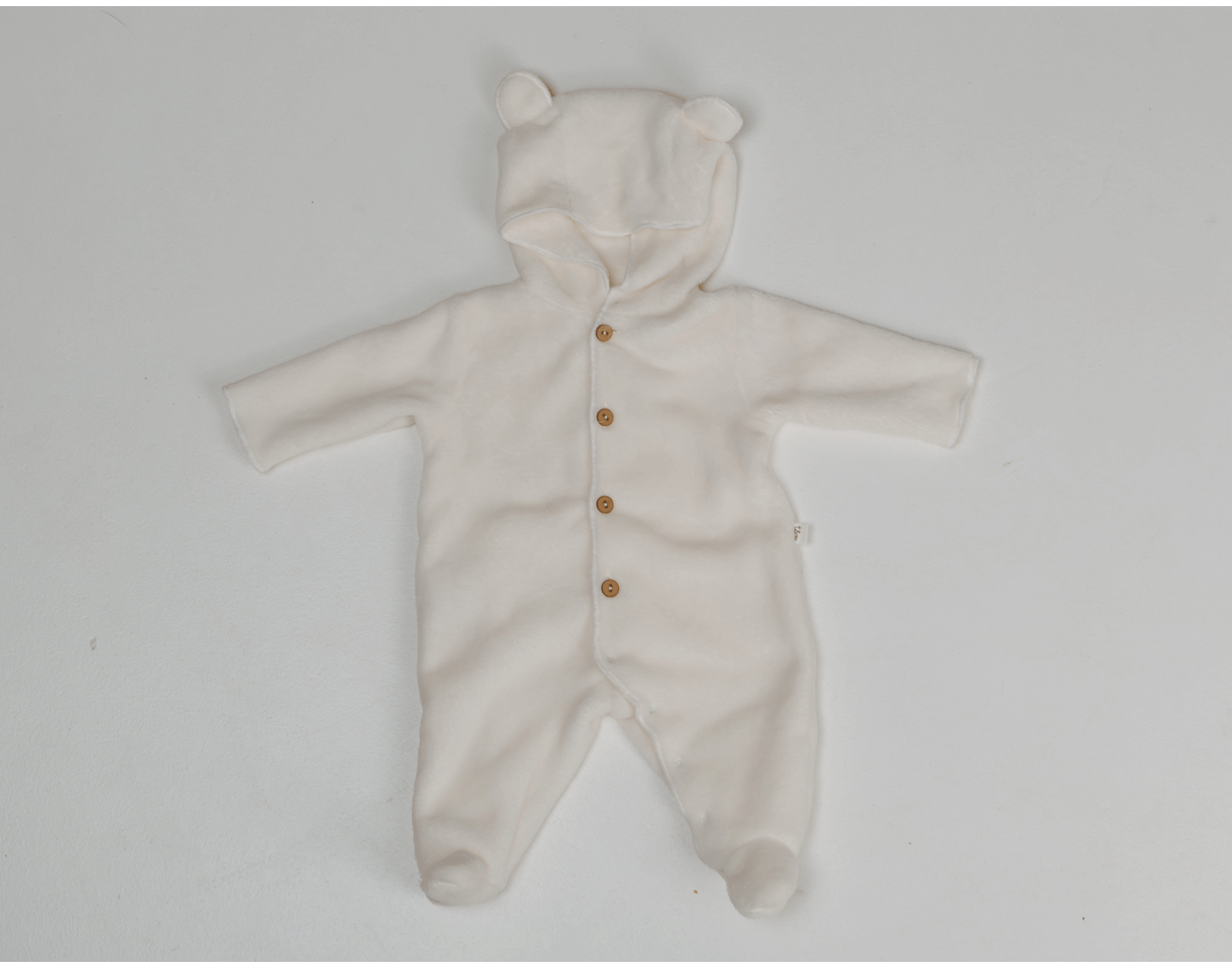 TEDDY & MINOU ROMPER W/FOOT MILK