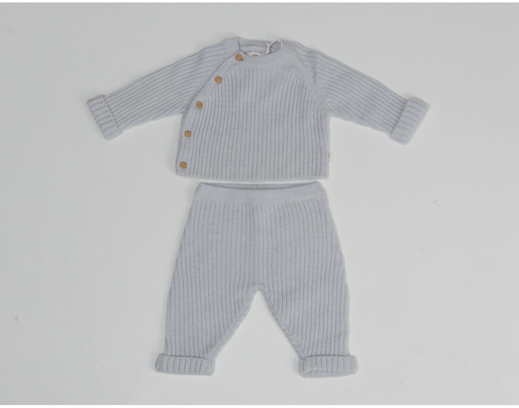 TEDDY & MINOU TWO PIECE SET ANISE BLUE