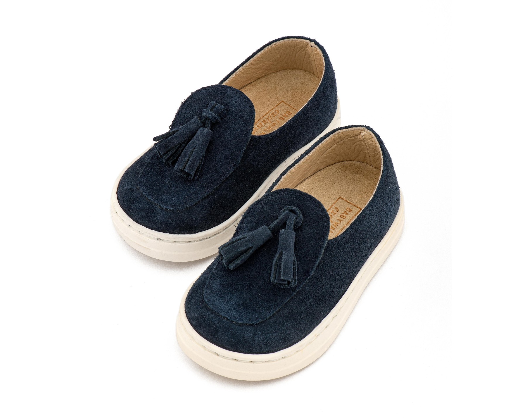 Suede Tasselled Loafers Navy