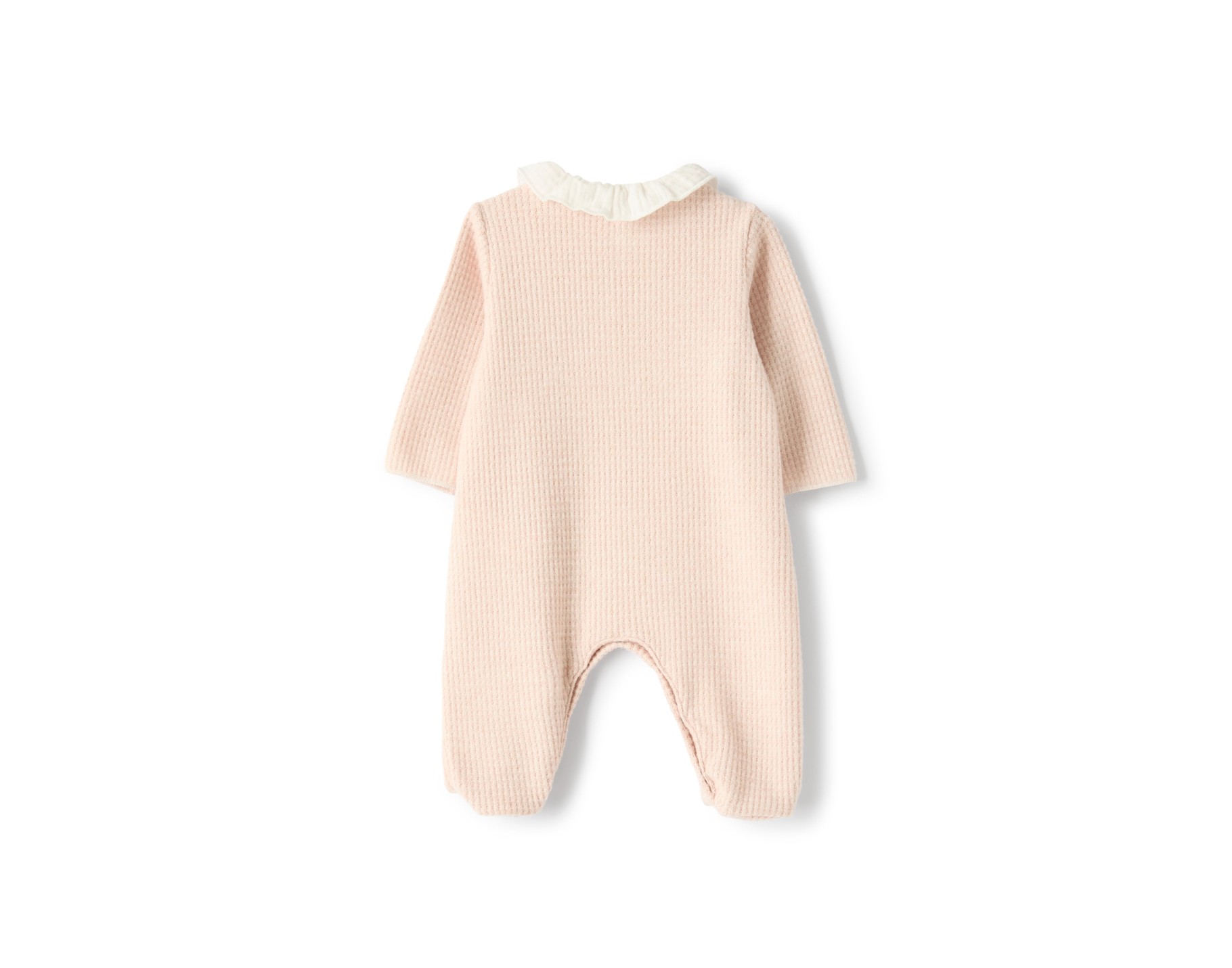 Romper with ruffle neck