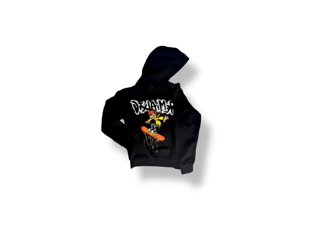 Disclaimer  Hoodie with scateboarder