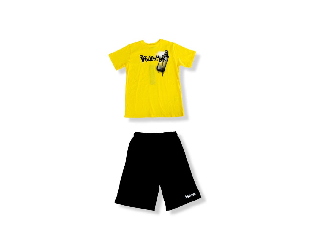 Disclaimer suit T-shirt with bermuda