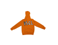 Disclaimer Hoddie letter on back orange