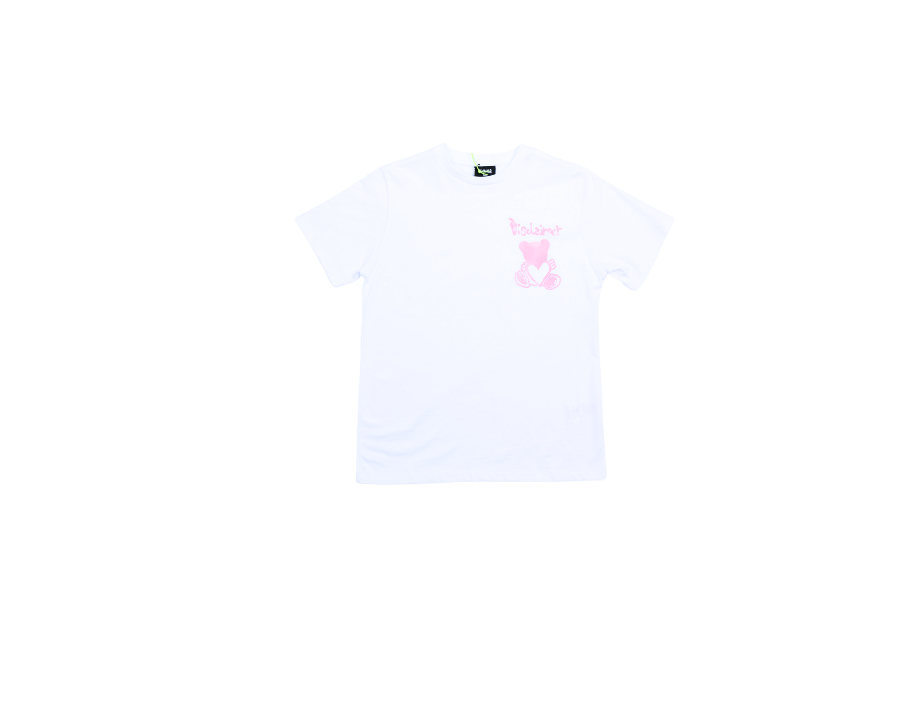 Disclaimer white T-shirt small teddy