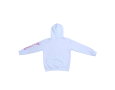 Disclaimer Hoodie white on zip