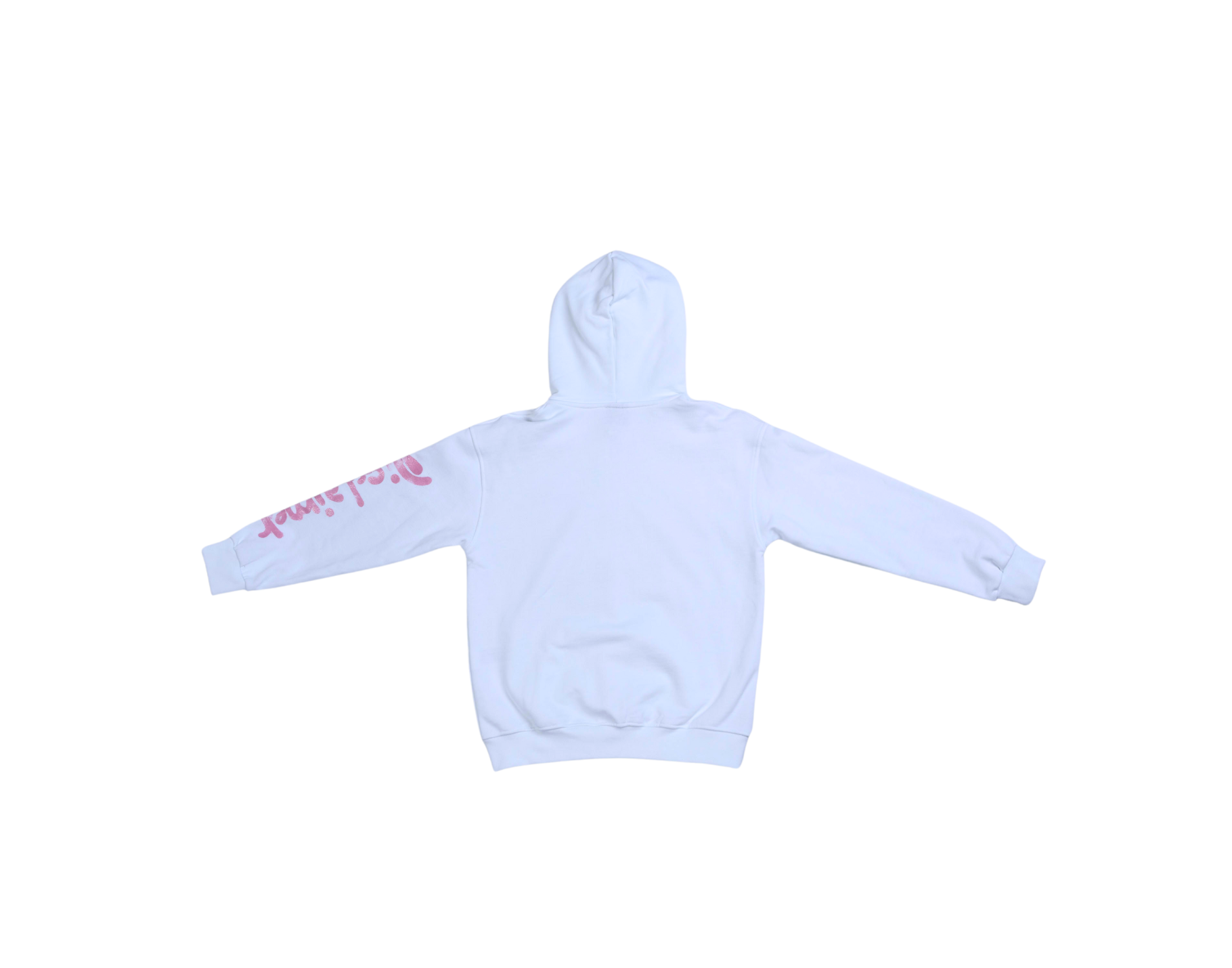 Disclaimer Hoodie white on zip