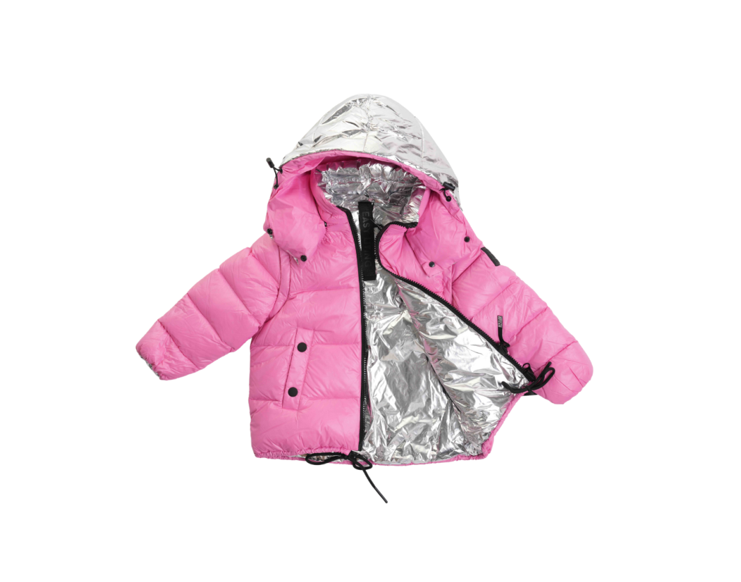 Montereggi Short Reversible Pink & Silver Jacket