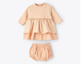 Teddy & Minou Dress in brushed fleece with culotte pants