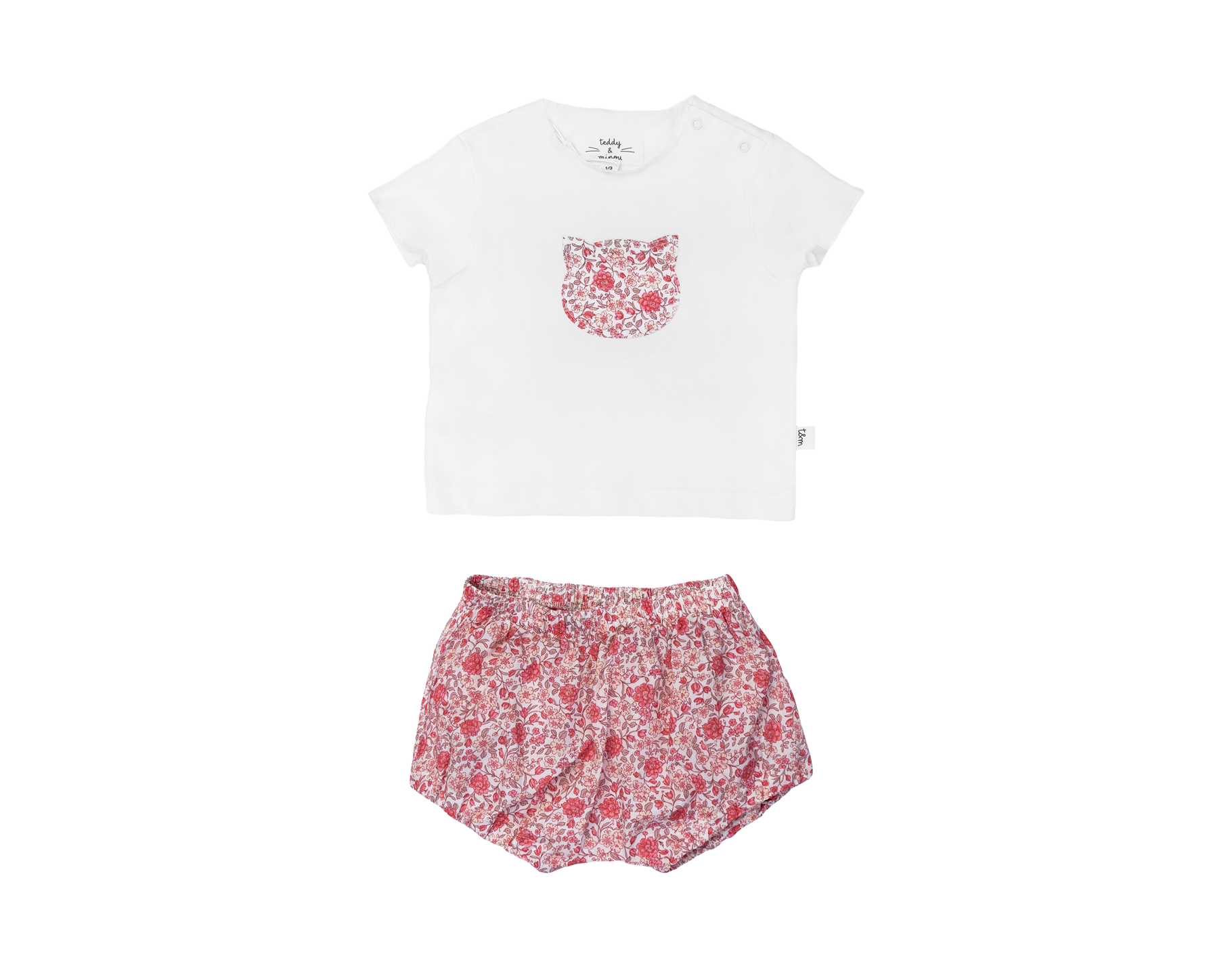 TEDDY & MINOU TWO PIECE SET  short sleeve  (T-Shirt&Short)