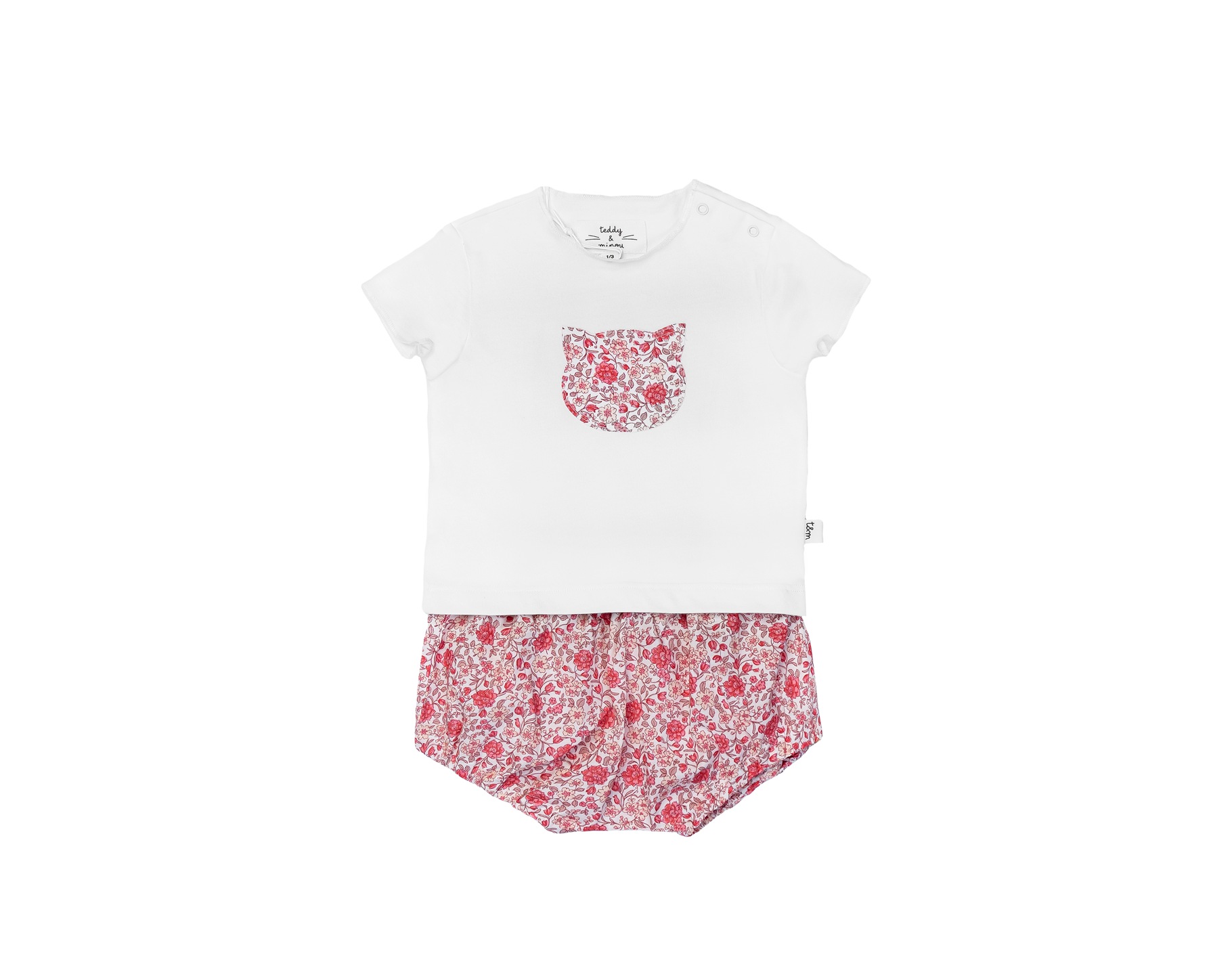 TEDDY & MINOU TWO PIECE SET  short sleeve  (T-Shirt&Short)