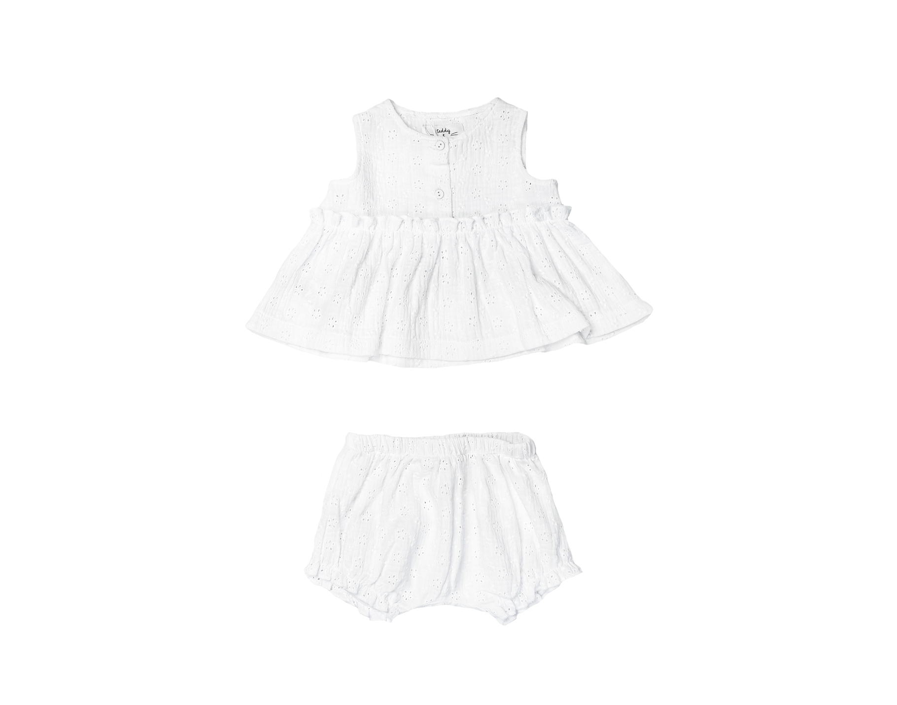 TEDDY & MINOU TWO PIECE SET (Blouse&Short)