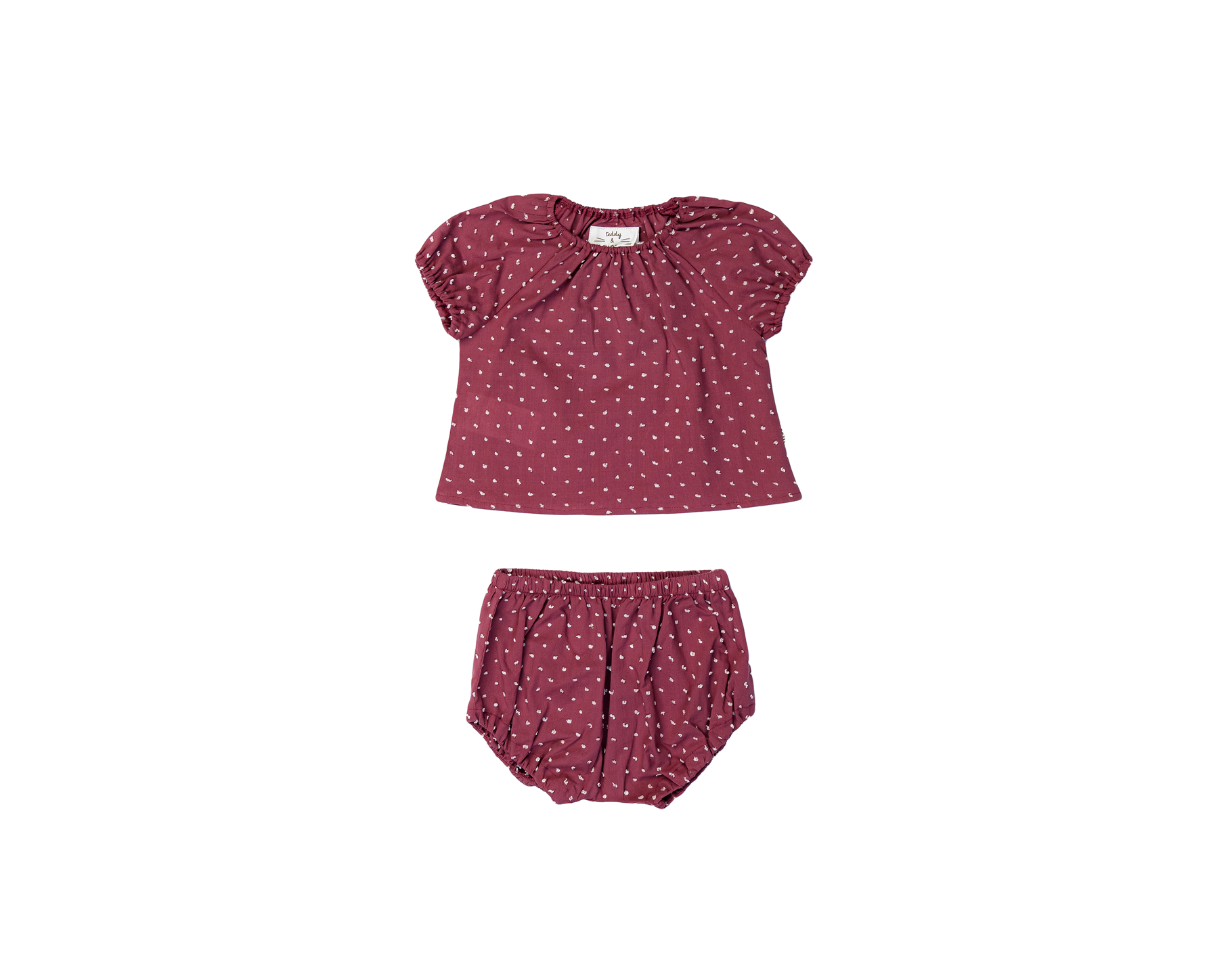 TEDDY & MINOU TWO PIECE SET (Blouse&culotte pants)