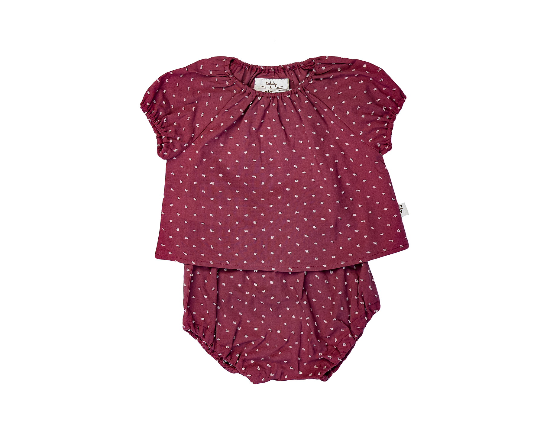 TEDDY & MINOU TWO PIECE SET (Blouse&culotte pants)