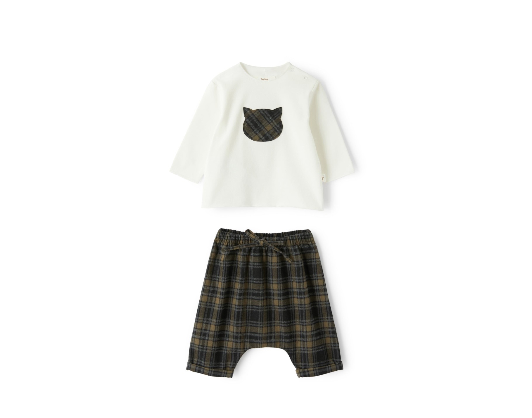 Teddy & Minou Two-piece set in checked technowool