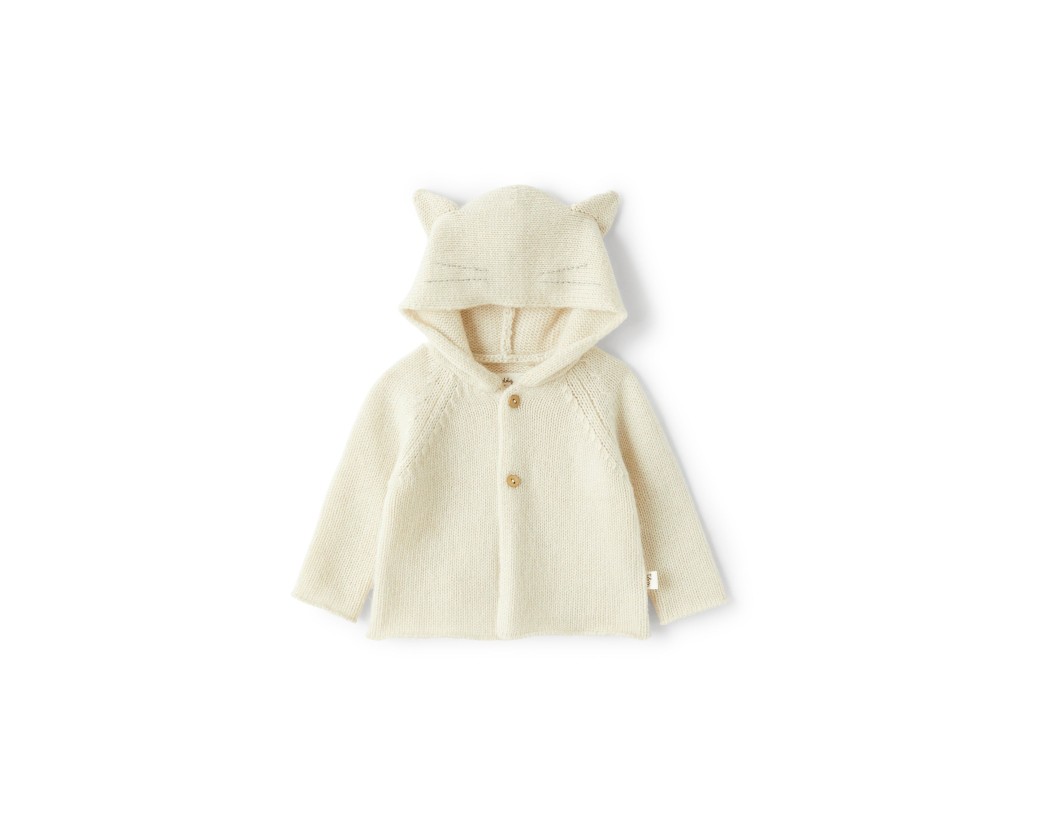 Teddy & Minou Raw Cut Cardigan