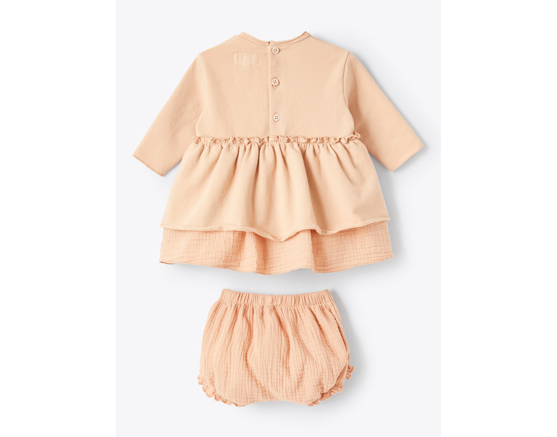 Teddy & Minou Dress in brushed fleece with culotte pants