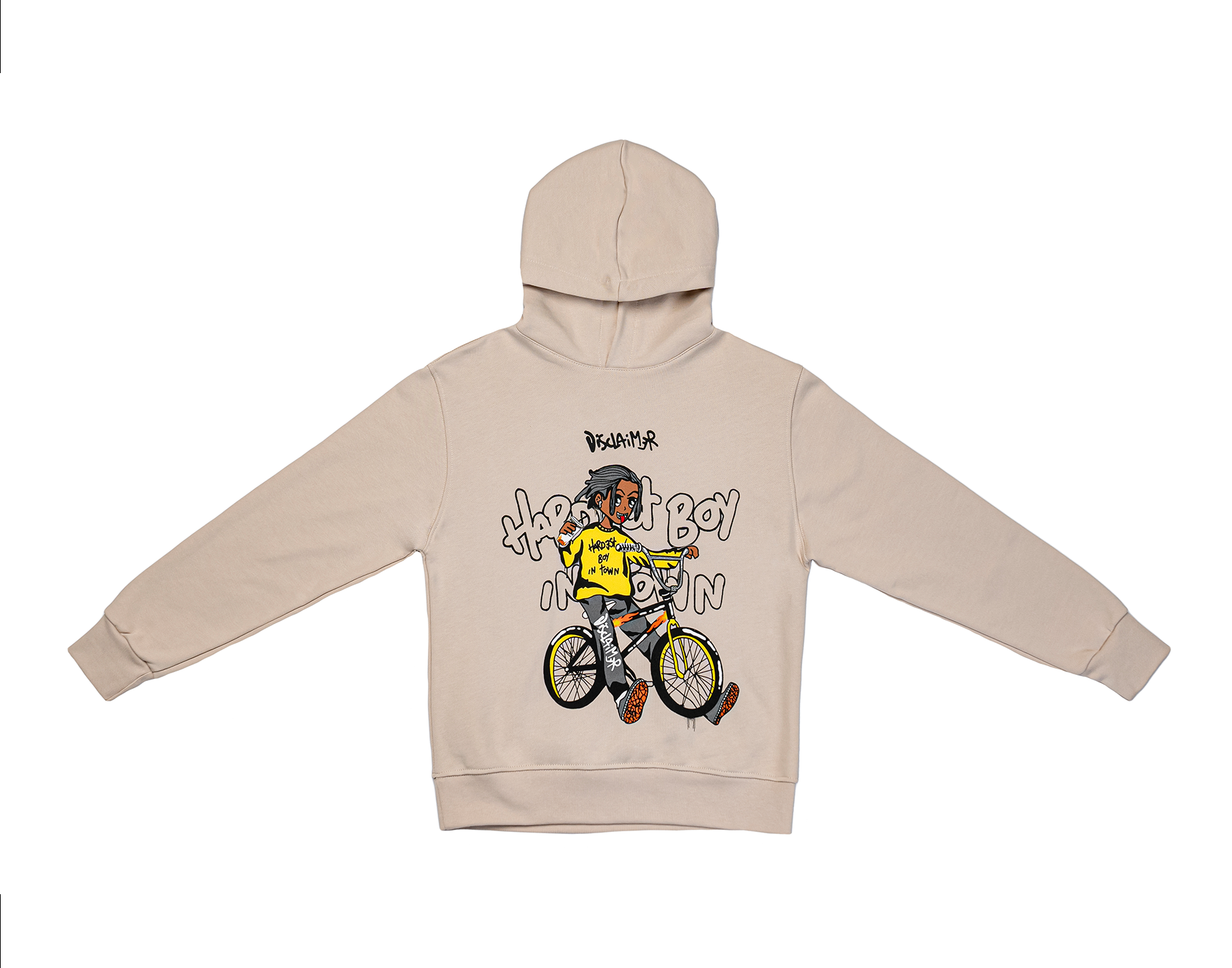 DISCLAIMER HOODIE   IN FELP/BEIGE