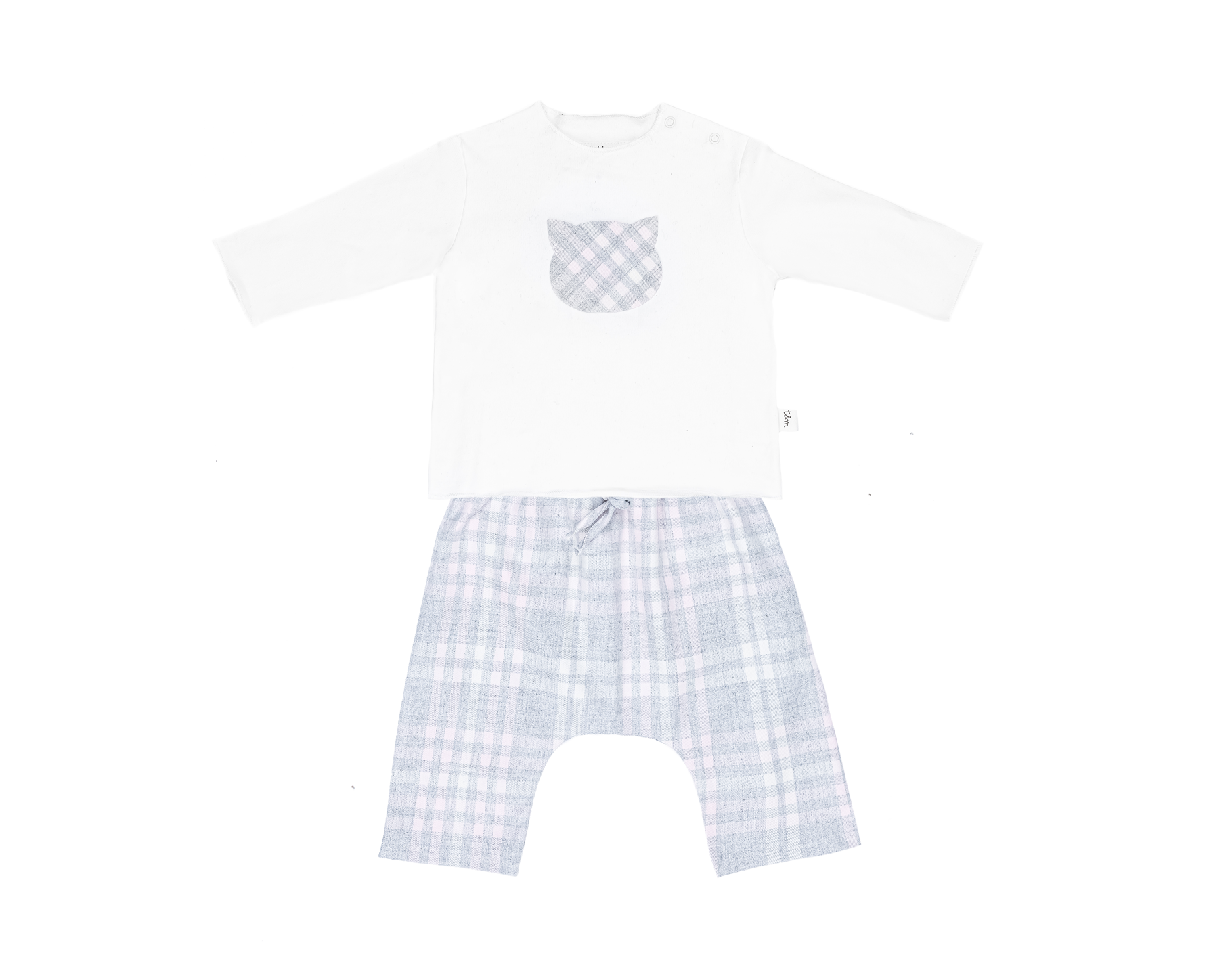 Teddy&Minou Two-piece set in checked technowool