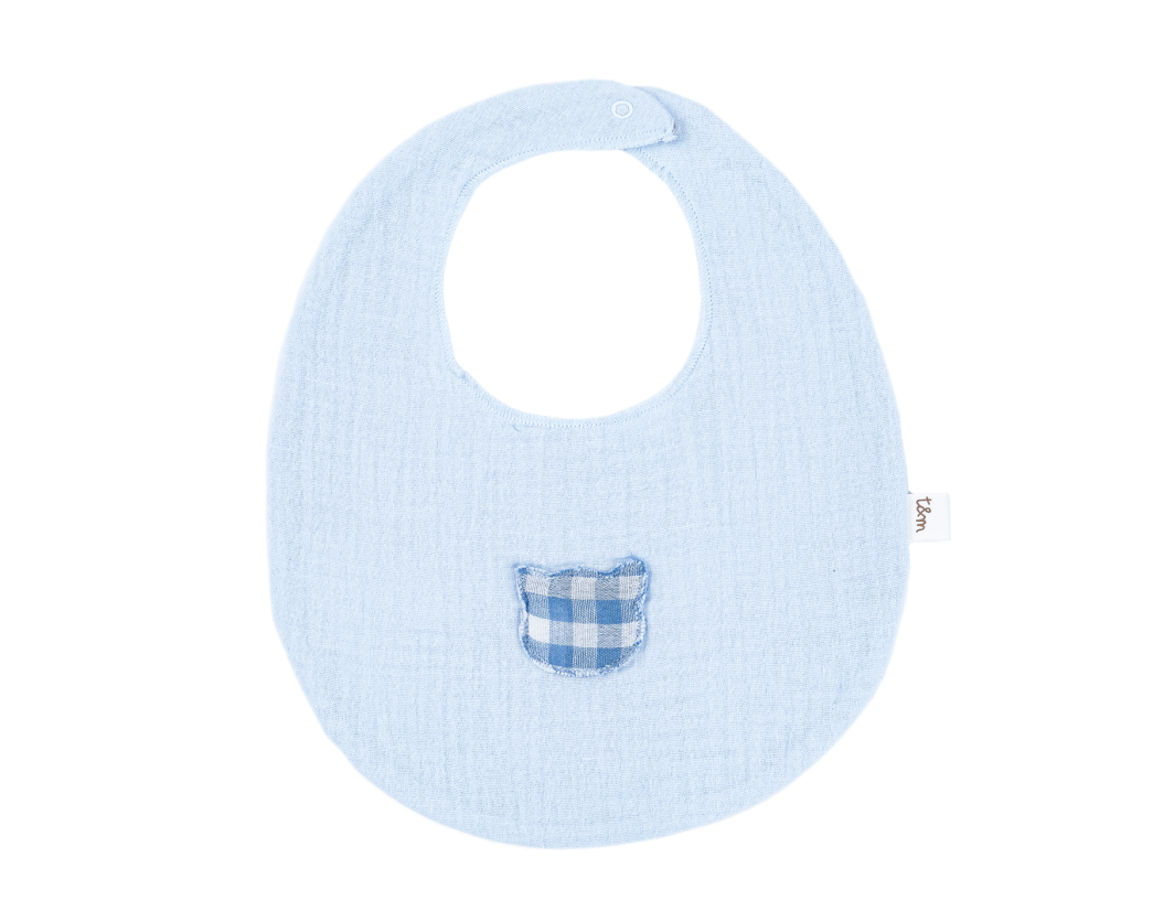 TEDDY & MINOU BIB ANISE BLUE/DENIM BLUE